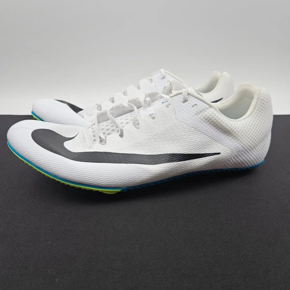 Nike Zoom Rival Sprint Mens Size 14 White‎ Black Track Field Spikes FZ9663-102